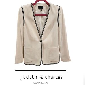 Judith & Charles Cream Women's Blazer Sz 4 Us